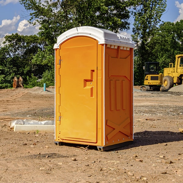 how often are the portable restrooms cleaned and serviced during a rental period in Seale